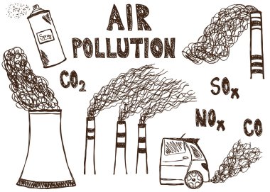 Air pollution doodle