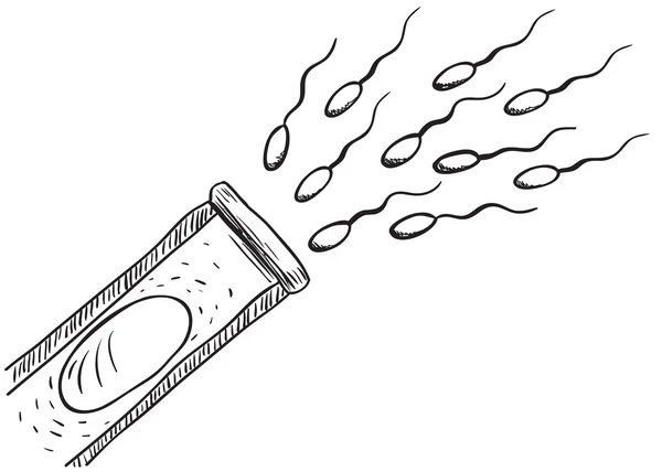 In vitro bevruchting tekening — Stockvector