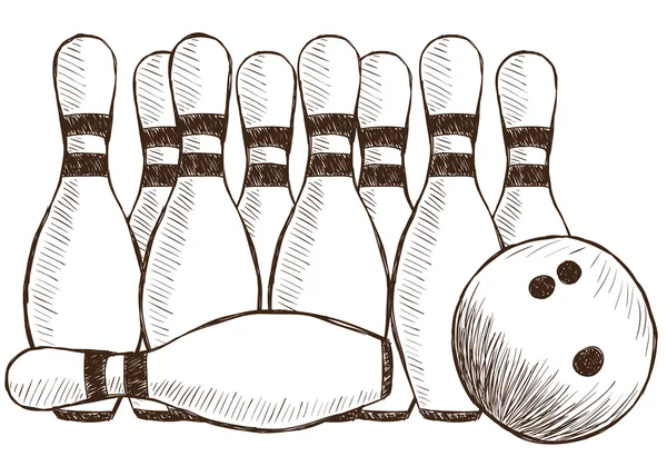 Bowling Doodle Rajz Stock Vektorok Bowling Doodle Rajz Jogdijmentes Illusztraciok Depositphotos