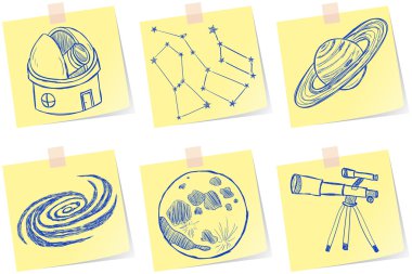 Astronomi ve Gözlemevi skeçler