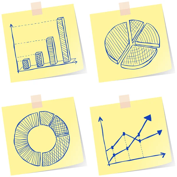 Diagramok vázlatok — Stock Vector