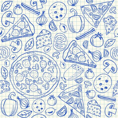 Pizza pürüzsüz desen çizer