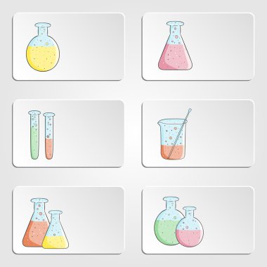 laboratuvar test tüpleri ile afiş