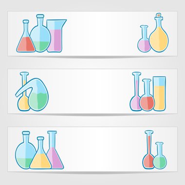 laboratuvar test tüpleri ile afiş