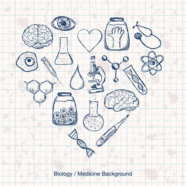 Biology or Medicine Science Background — Stock Vector