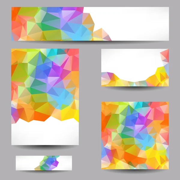 Templates with abstract geometrical triangles — Stock Vector