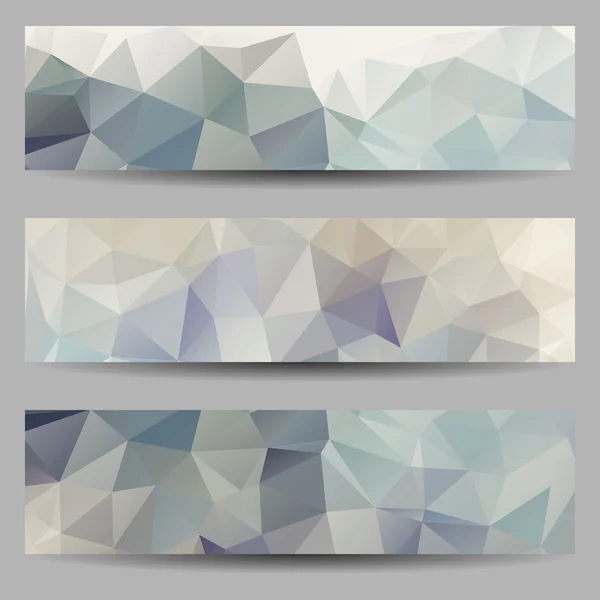 Conjunto de banners con triángulos abstractos — Archivo Imágenes Vectoriales