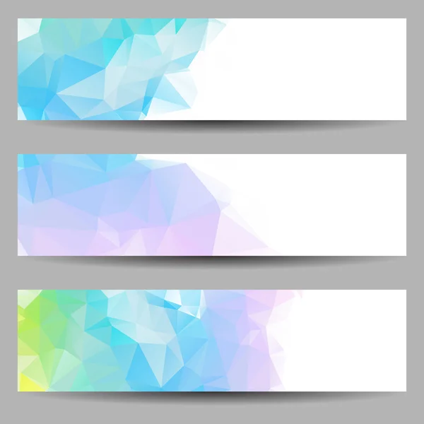 Conjunto de banners com triângulos abstratos — Vetor de Stock