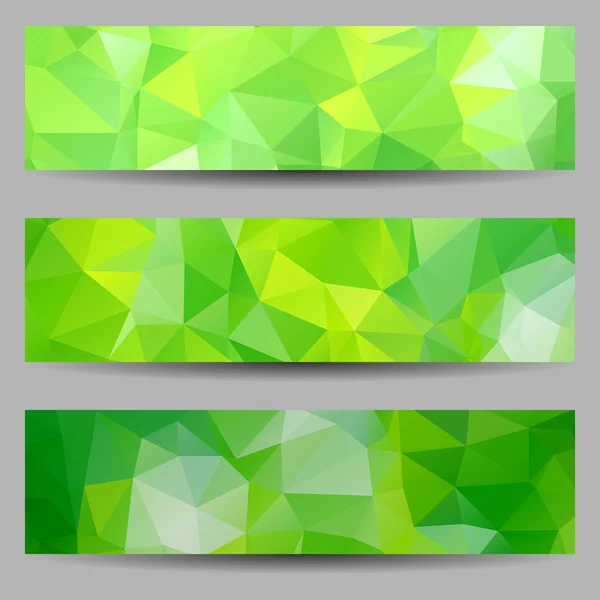 Set of banners with abstract triangles — Stock Vector