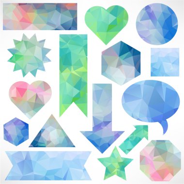 Web şekilleri soyut üçgen ile