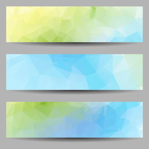 Conjunto de banners con triángulos abstractos — Archivo Imágenes Vectoriales