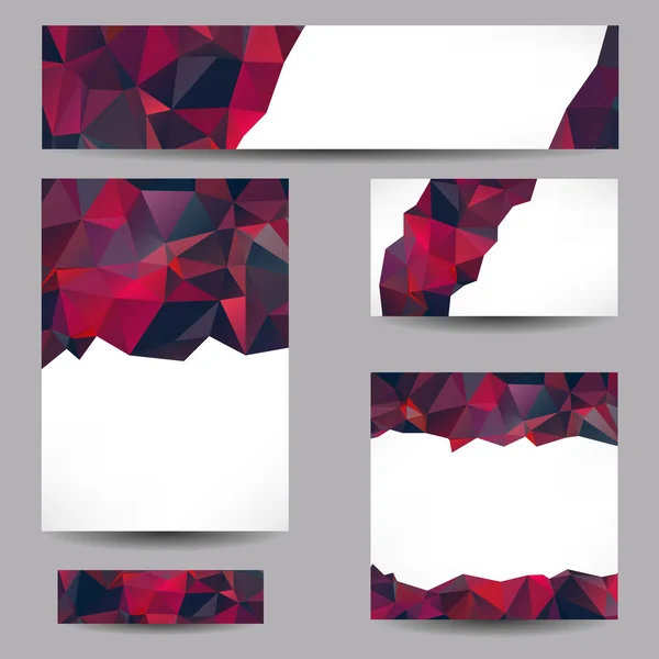 Backgrounds with abstract triangles — Wektor stockowy