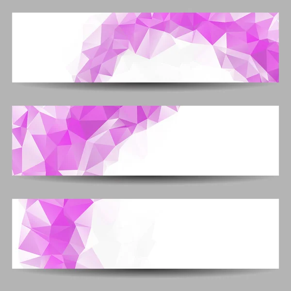 Conjunto de banners com triângulos abstratos — Vetor de Stock