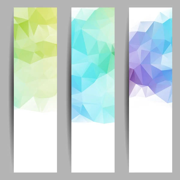 Conjunto de banners com triângulos abstratos — Vetor de Stock