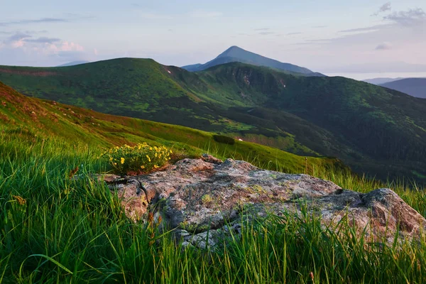 Rock Hill Majestic Carpathian Mountains Beautiful Landscape Breathtaking View — Stock Photo, Image