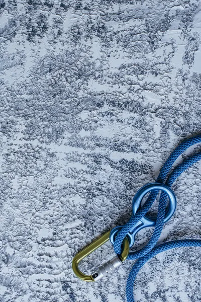 Проверки Человеческой Силы Выносливости Горах Изолированное Фото Альпинистского Снаряжения Часть — стоковое фото