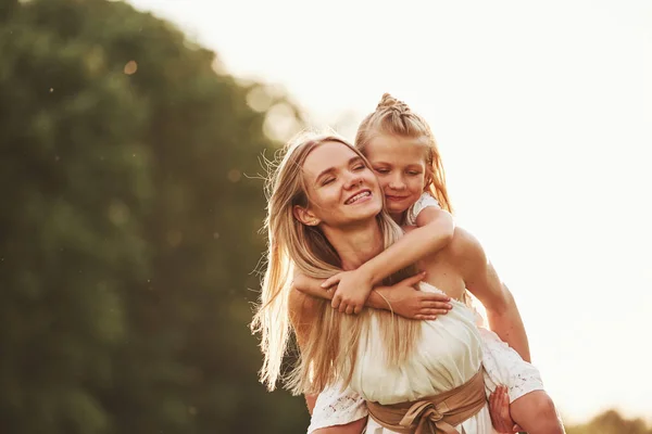 Hold You Don Worry Mother Daughter Enjoying Weekend Together Walking — Stock Photo, Image