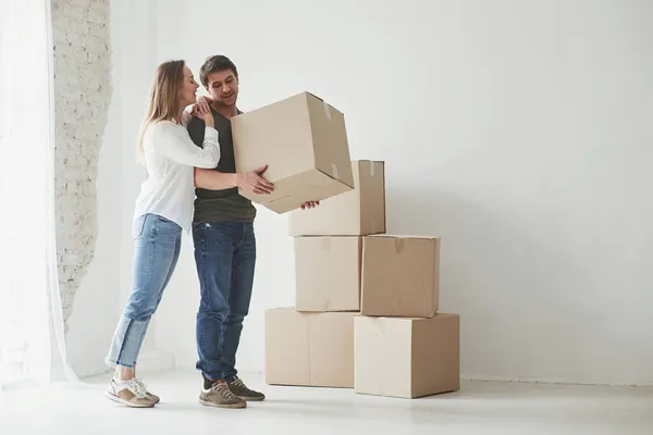 Waar Moet Dit Laten Familie Verhuisd Naar Een Nieuw Huis — Stockfoto