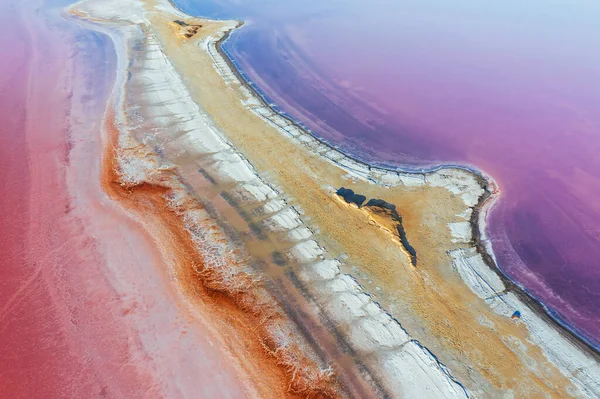 Luchtfoto Van Jarilgach Eiland Oekraïne Majestueuze Landschappen — Stockfoto