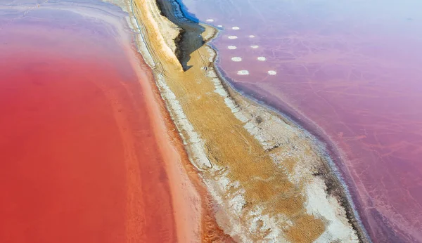 Luchtfoto Van Jarilgach Eiland Oekraïne Majestueuze Landschappen — Stockfoto