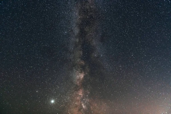 Fantastischer Blick Auf Den Nächtlichen Sternenhimmel Mit Milly Way Galaxie — Stockfoto