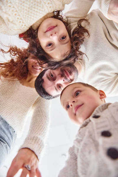 View Happy Family Looking Having Fun — Stock Photo, Image