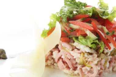 farklı sebze taze salata