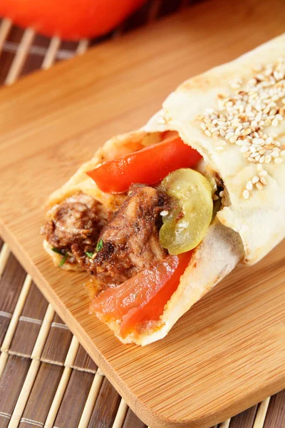 Shawarma caliente con verduras — Foto de Stock