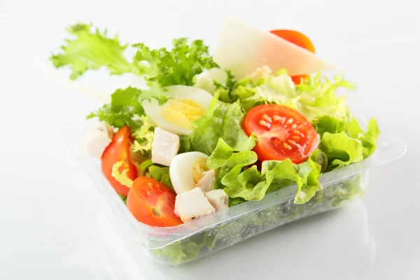 Fresh summer salad on white background — Stock Photo, Image