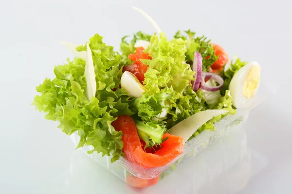Fresh summer salad on white background — Stock Photo, Image