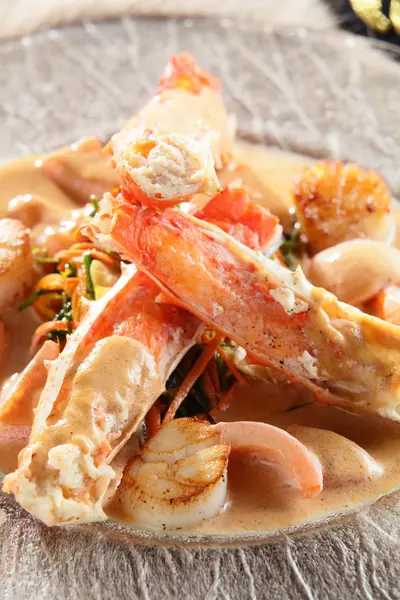 关于透明菜美味虾 — 图库照片