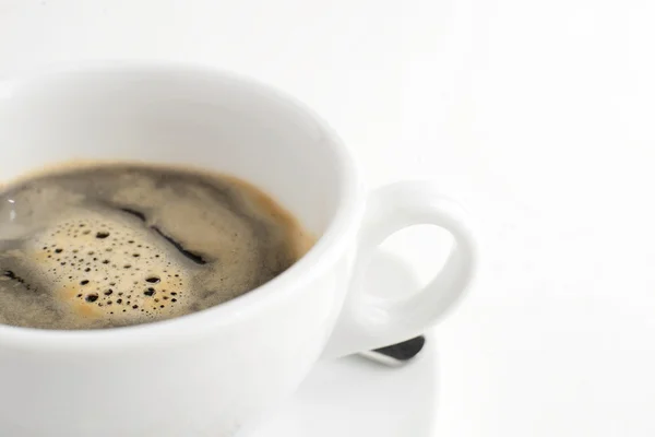 Egy csésze forró fekete kávé. — Stock Fotó