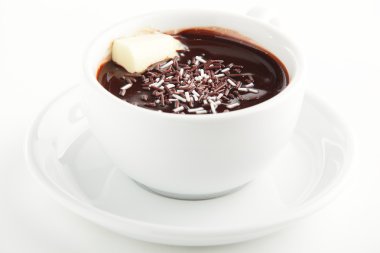 sıcak ve lezzetli bardak kahve