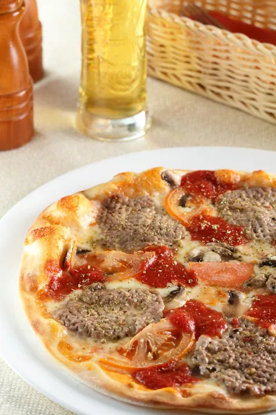 Hot and tasty italian pizza — Stock Photo, Image