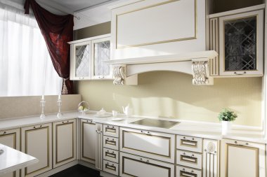 yeni modern bir mutfak