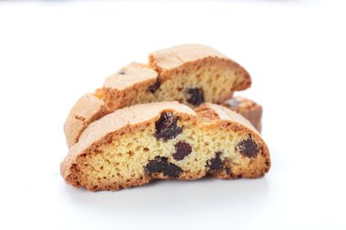 beyaz zemin üzerine lezzetli cantucci