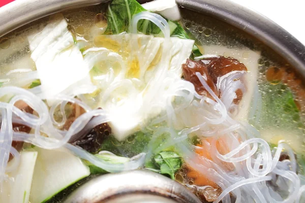 Tasty chinese soup with vegetables — Stock Photo, Image