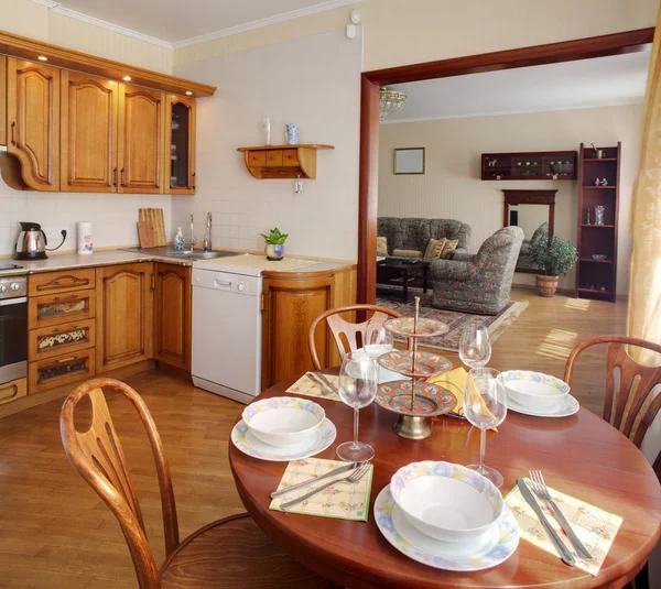 Clean white european kitchen — Stock Photo, Image