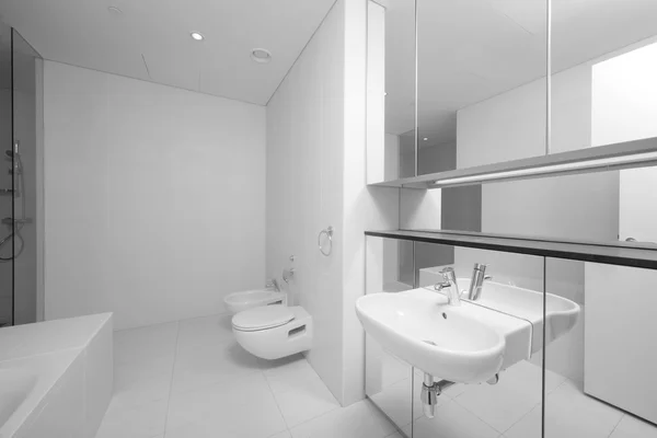 Toalete europeu brilhante e limpo — Fotografia de Stock