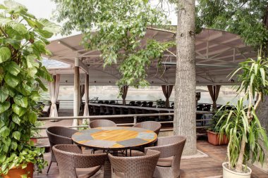 lüks Avrupa restoranın açık görünüm