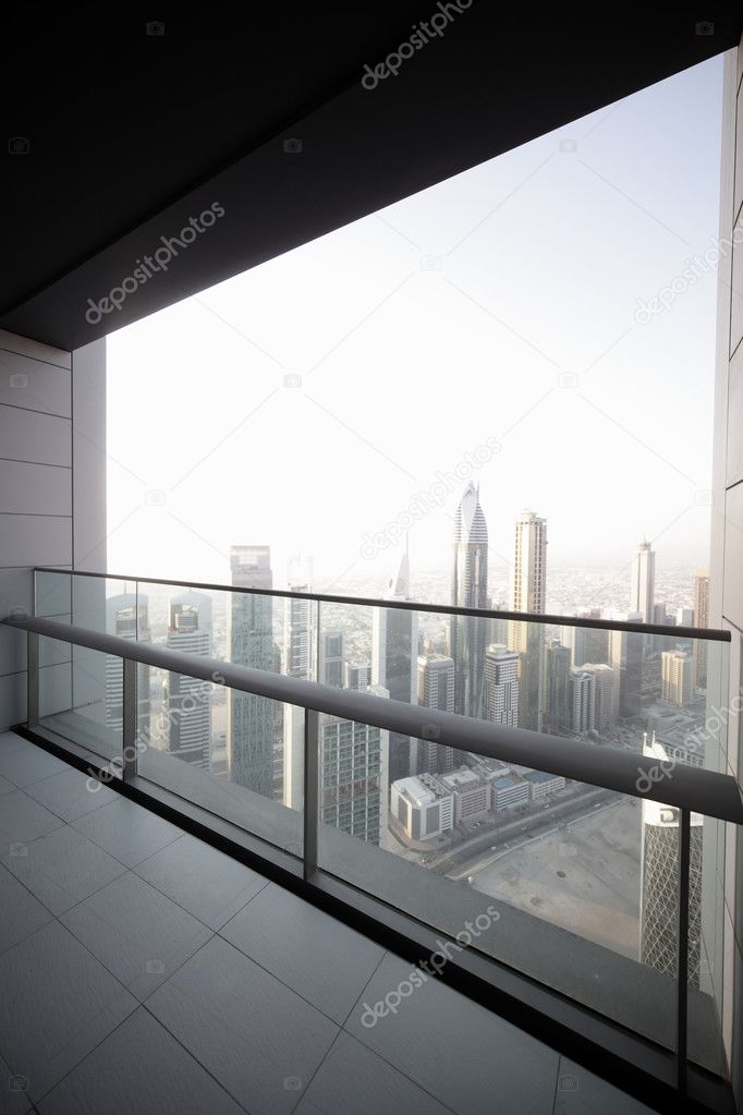 balcony in dubai skyscraper