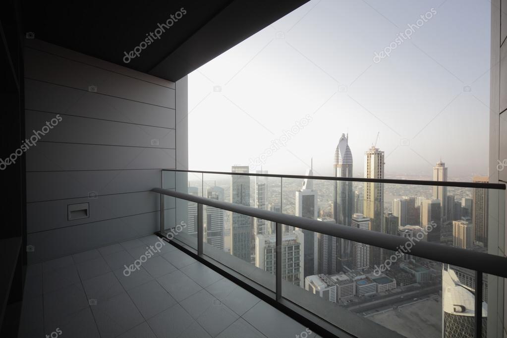 balcony in dubai skyscraper