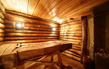 Rus Ahşap sauna iç