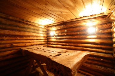 Rus Ahşap sauna iç