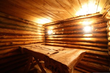 Rus Ahşap sauna iç