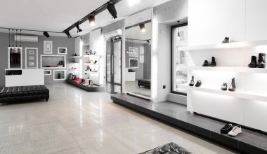 parlak iç lüks Ayakkabı mağazası