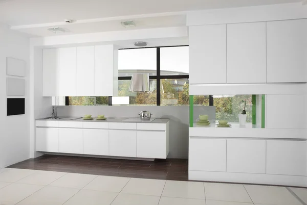 Cozinha moderna com mobiliário elegante — Fotografia de Stock
