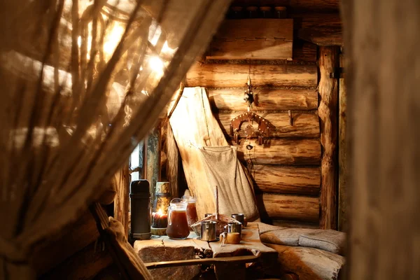 Interior of russian wooden sauna — Stock Image Interior of russian wooden sauna Stock Picture