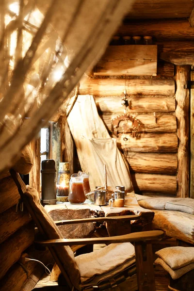 Interior of russian wooden sauna — Stock Image Interior of russian wooden sauna Royalty Free Stock Photos