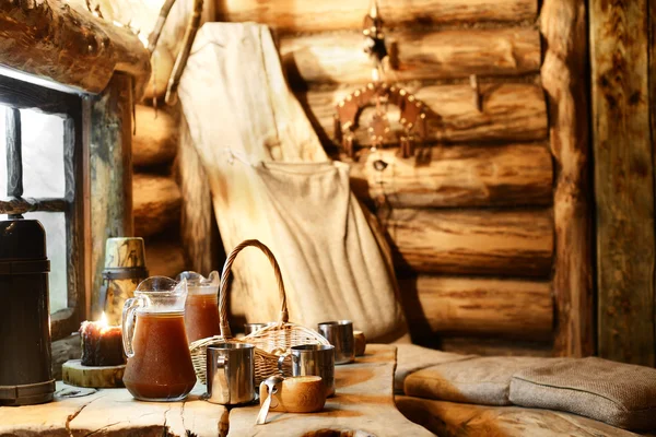 Interior of russian wooden sauna — Stock Image Interior of russian wooden sauna Stock Picture